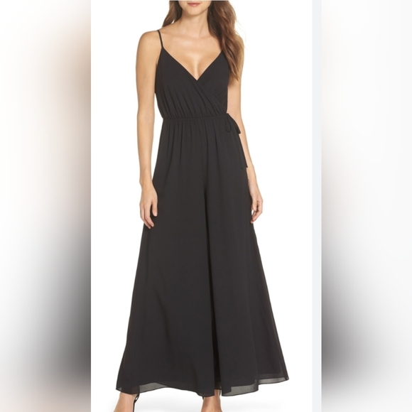ALI & JAY Pants - ALI & JAY Elegant Black V-Neck Jumpsuit